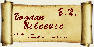 Bogdan Milčević vizit kartica